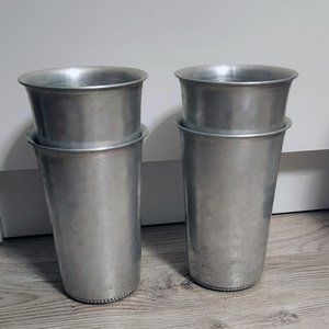 Retro Vintage Aluminum Tumblers - Set of 4
